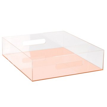 C.R. Gibson Acrylic Desktop Tray - Rose Gold, 10.5" x 12"