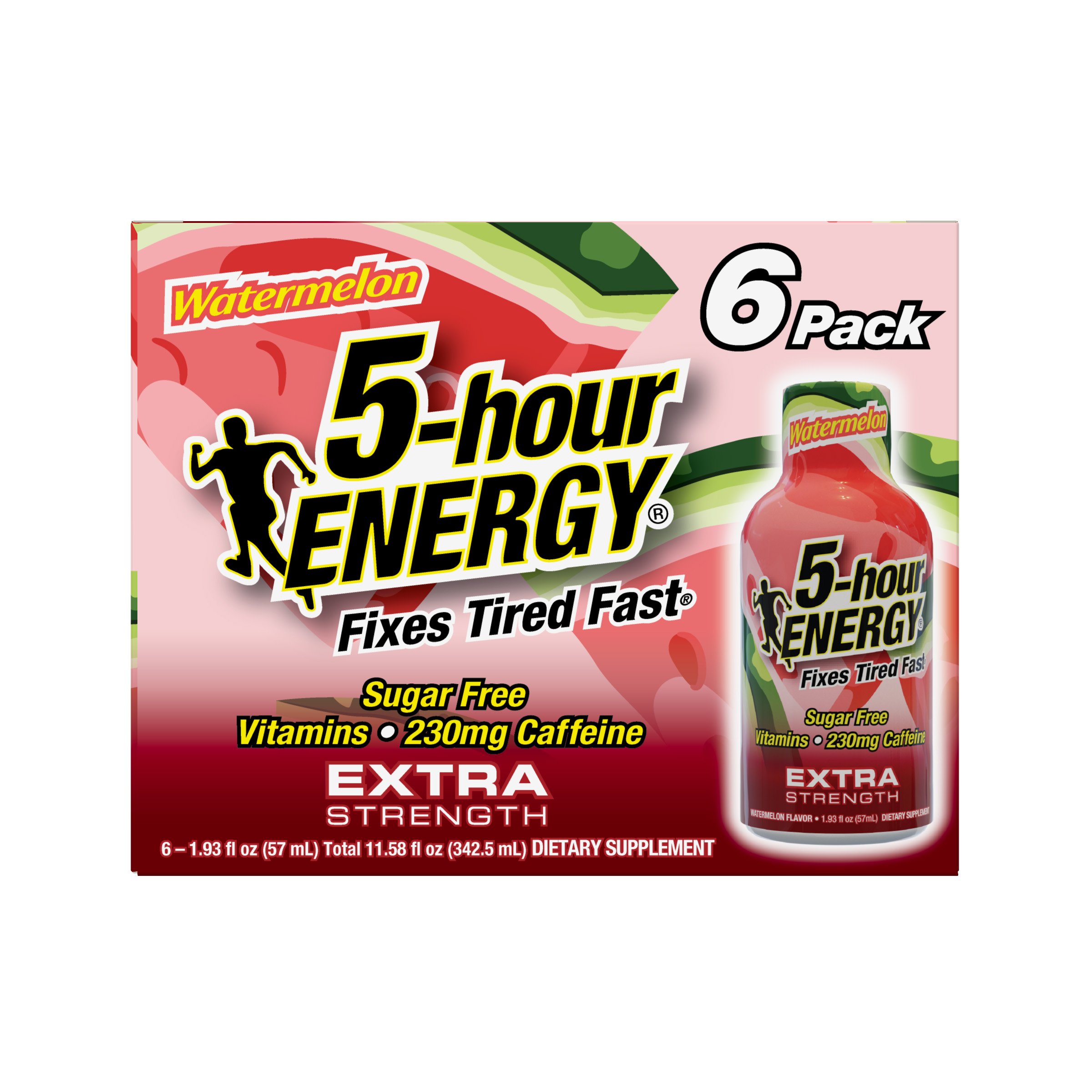 5-hour ENERGY Extra Strength Energy Shots - Watermelon, 6 pk