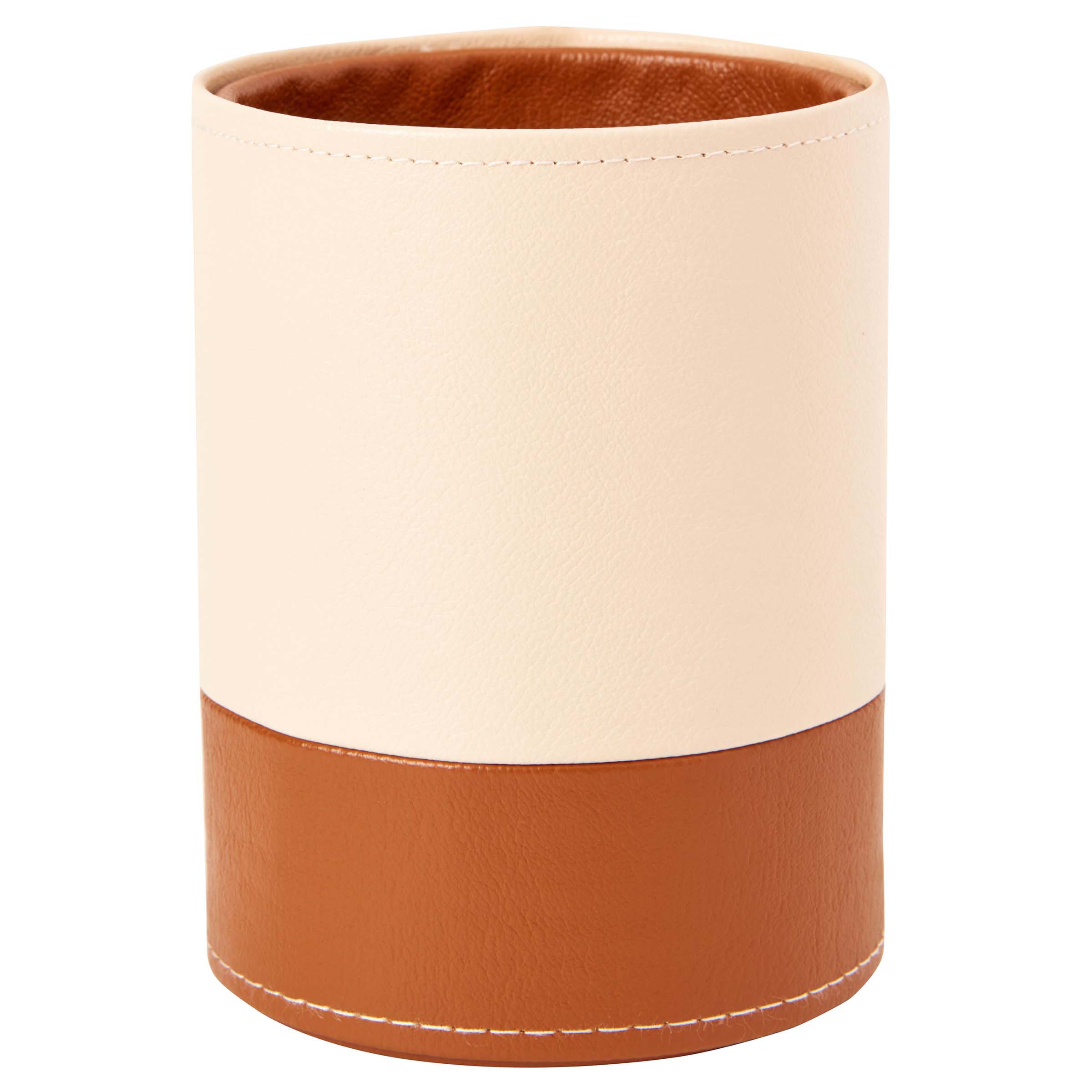 C.R. Gibson Two Tone Leatherette Pen Holder Shop School & Office