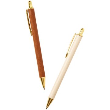 C.R. Gibson Leatherette Wrapped Pen Set, 2 pk