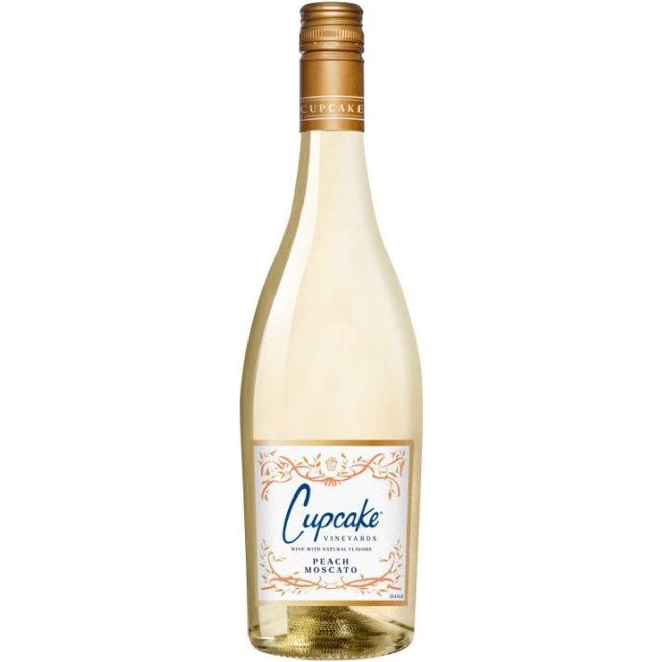 Cupcake Vineyards Peach Moscato Italy Sweet Wine, 750 mL