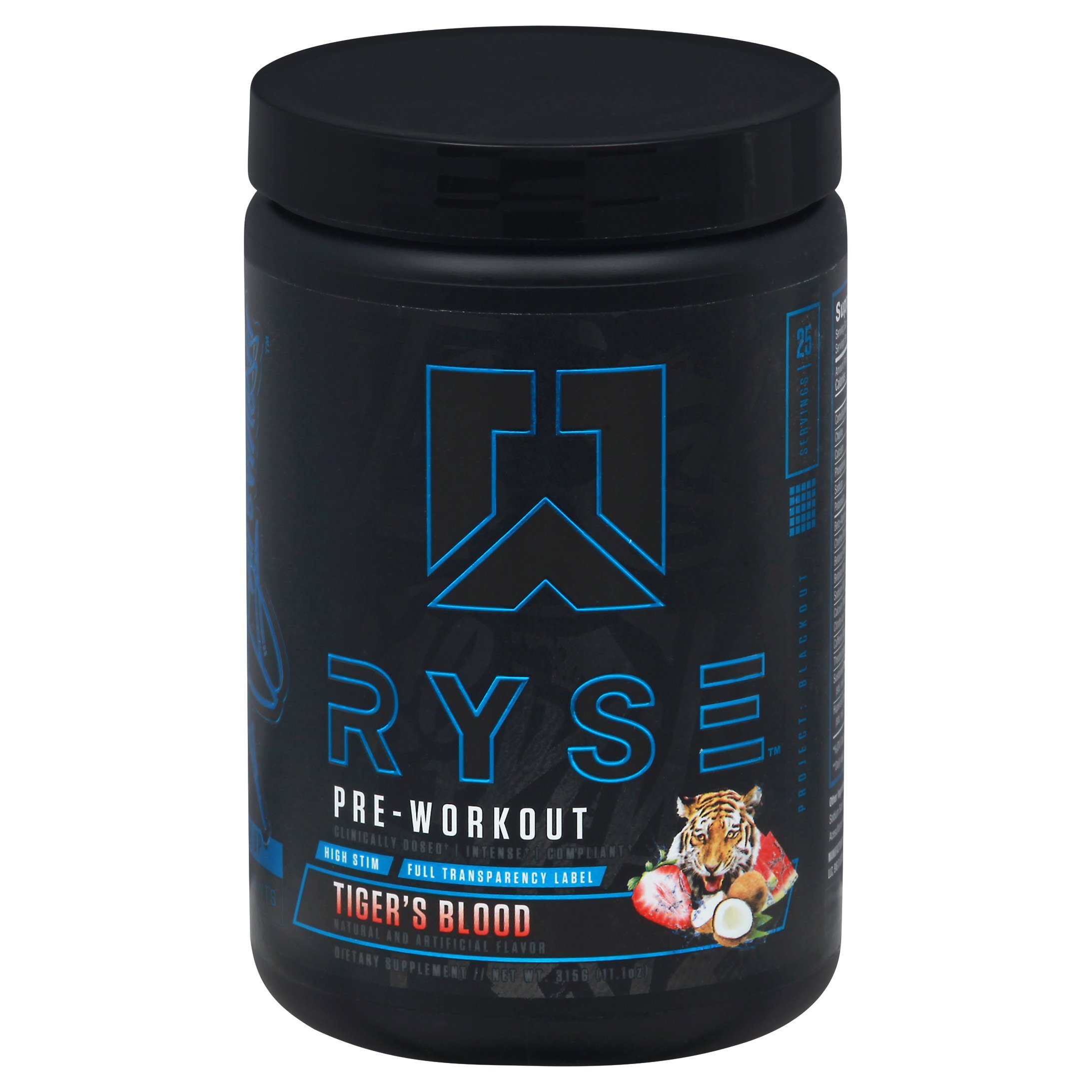 Ryse Project Blackout PreWorkout Tigers Blood Shop Diet & Fitness at