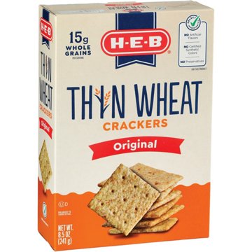 H-E-B Thin Wheat Crackers - Original, 8.5 oz
