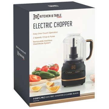 Kitchen & Table by H-E-B Electric Chopper - Classic Black, 3 cup