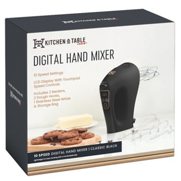 Kitchen & Table by H-E-B 10-Speed Digital Hand Mixer – Classic Black, 1 ct