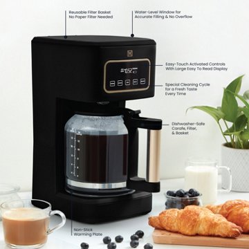 Kitchen & Table by H-E-B Coffee Maker - Classic Black, 14 cup