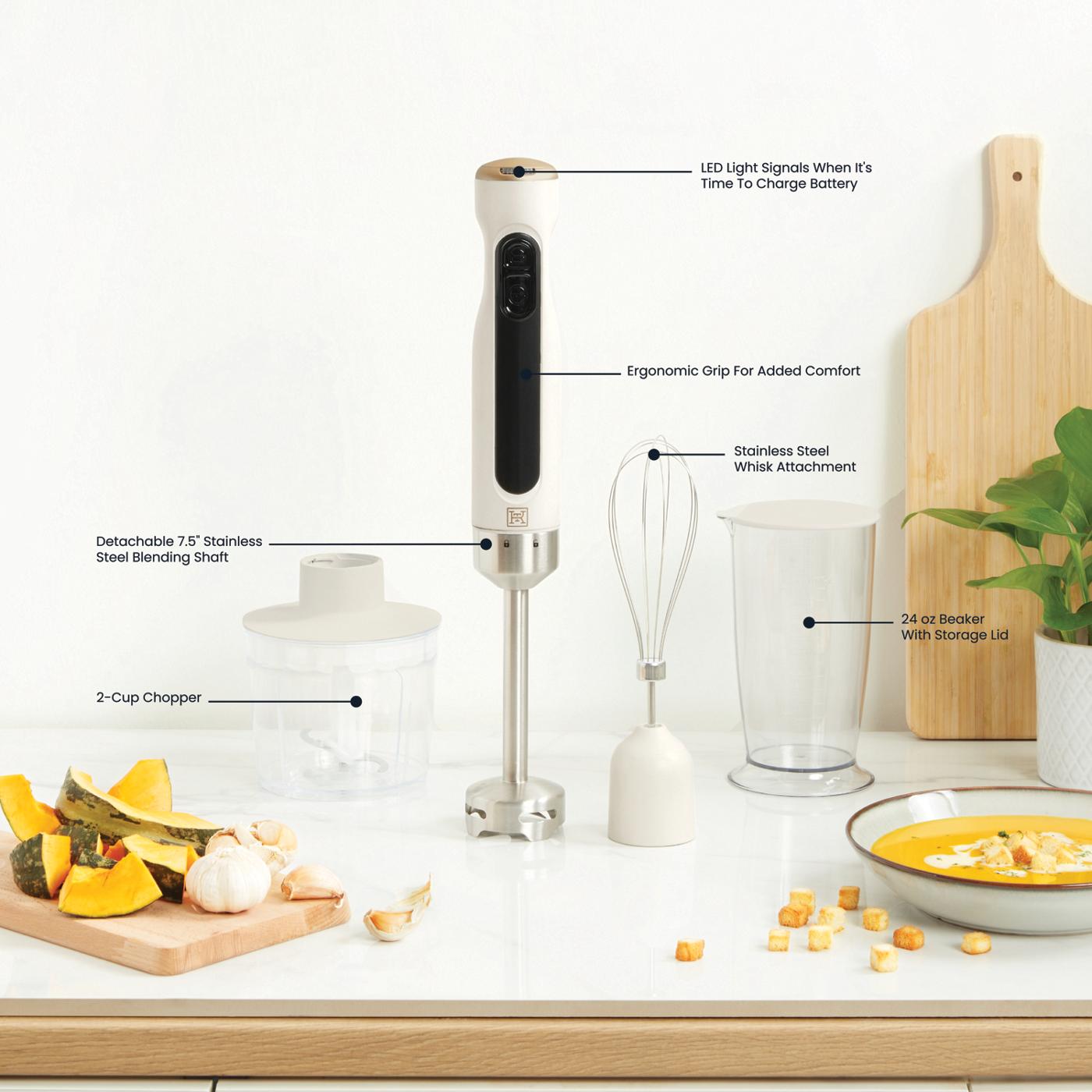 Kitchen & Table by H-E-B Cordless Hand Blender with Attachments