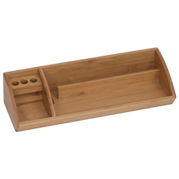 Merangue Bamboo Collection Tiered Desktop Holder, 10-3/4"