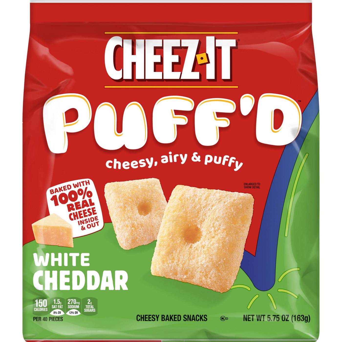 Cheez-It Puff'd White Cheddar Cheesy Baked Snacks; image 1 of 4