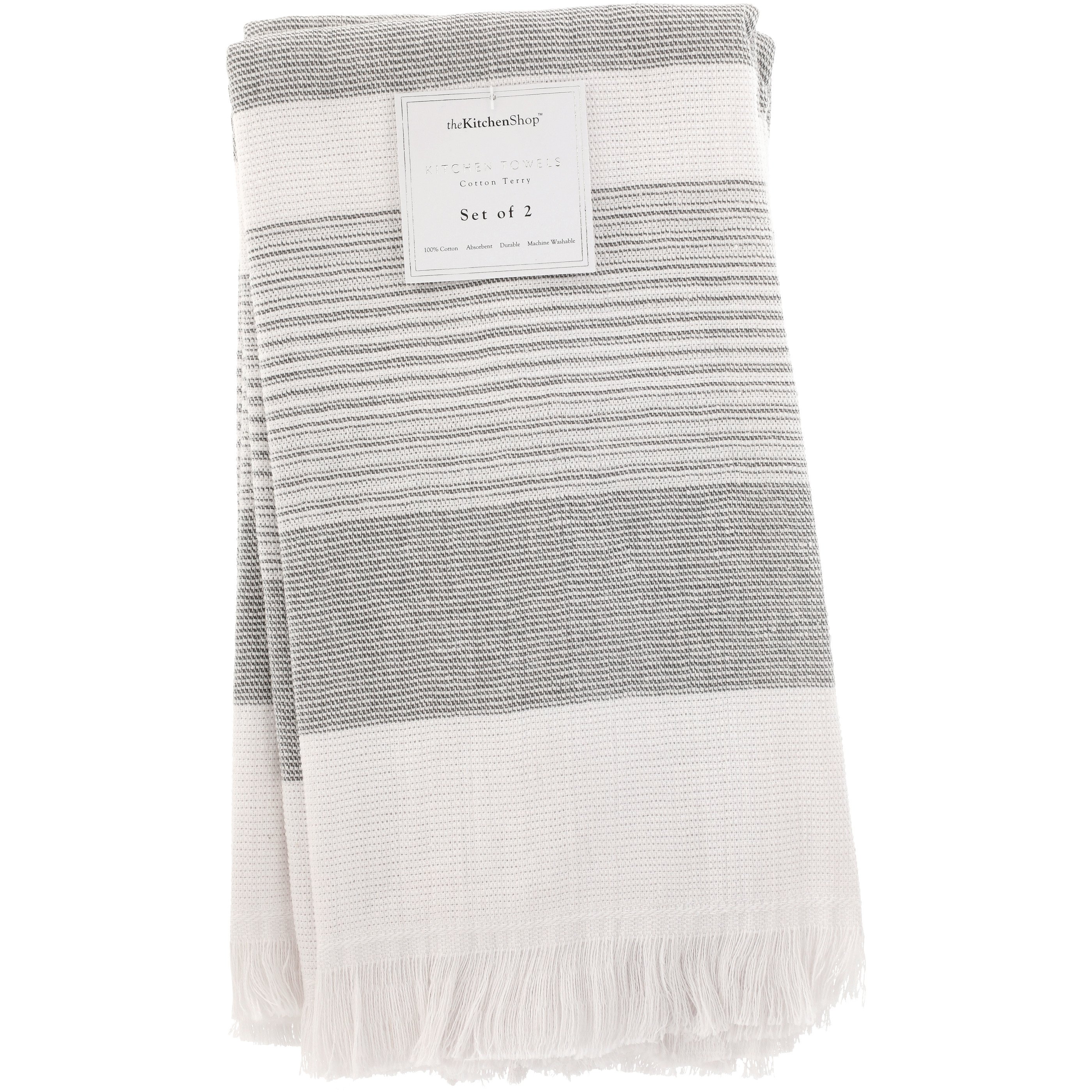 the Kitchen Shop Ribbed Cotton Terry Kitchen Towel - Gray - Shop Kitchen  Linens at H-E-B