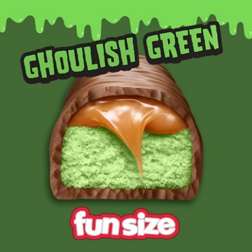 Twix Ghoulish Green Caramel Chocolate Cookie Fun Size Halloween Candy