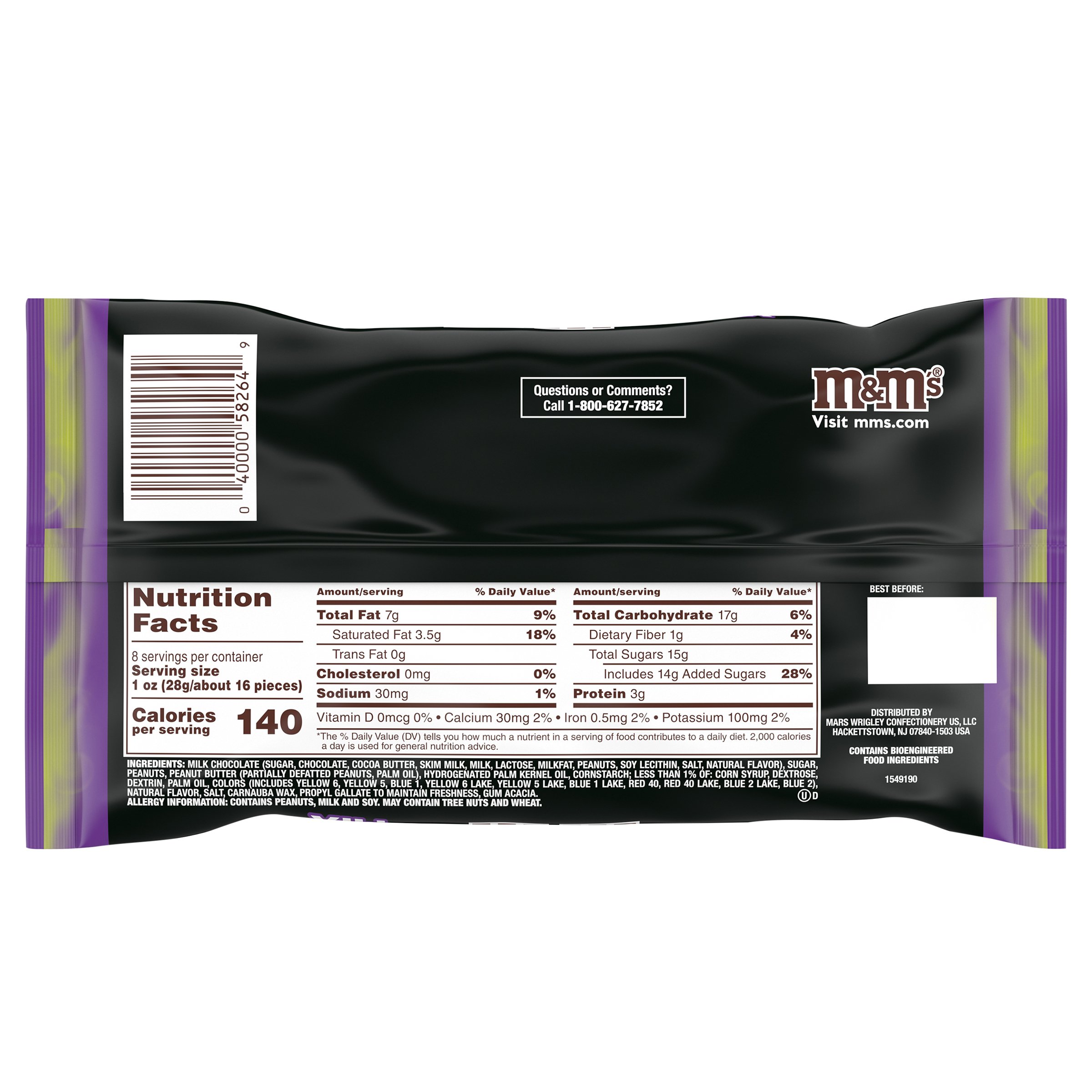 M&M'S Mad Scientist Assorted Chocolate Halloween Candy - 8 oz Bag 