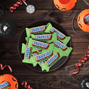 Snickers Ghoulish Green Chocolate Fun Size Halloween Candy