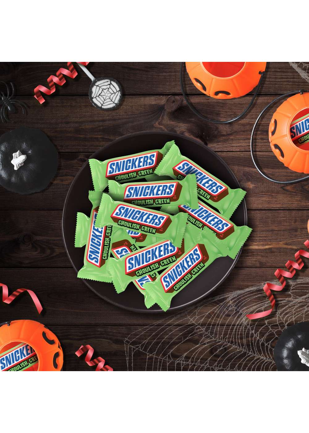 Snickers Ghoulish Green Fun Size Halloween Candy Bars; image 4 of 7