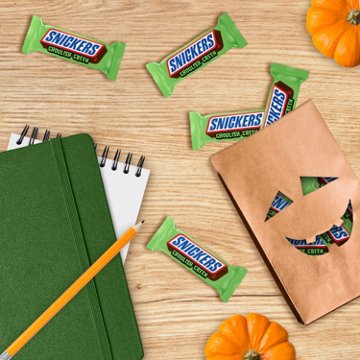 Snickers Ghoulish Green Chocolate Fun Size Halloween Candy