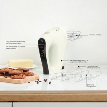 Kitchen & Table by H-E-B 10-Speed Digital Hand Mixer - Cloud White, 1 ct