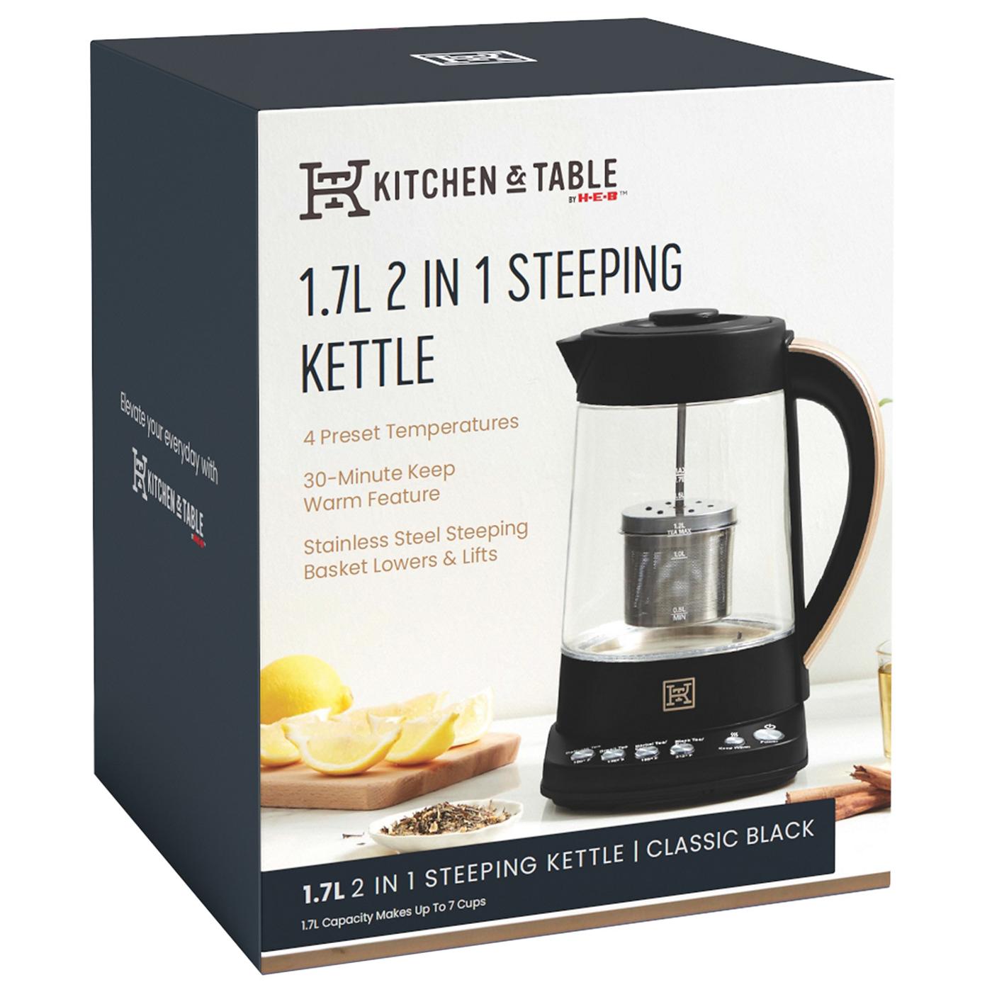 Kitchen & Table by HEB 2 in 1 Steeping Kettle Classic Black Shop