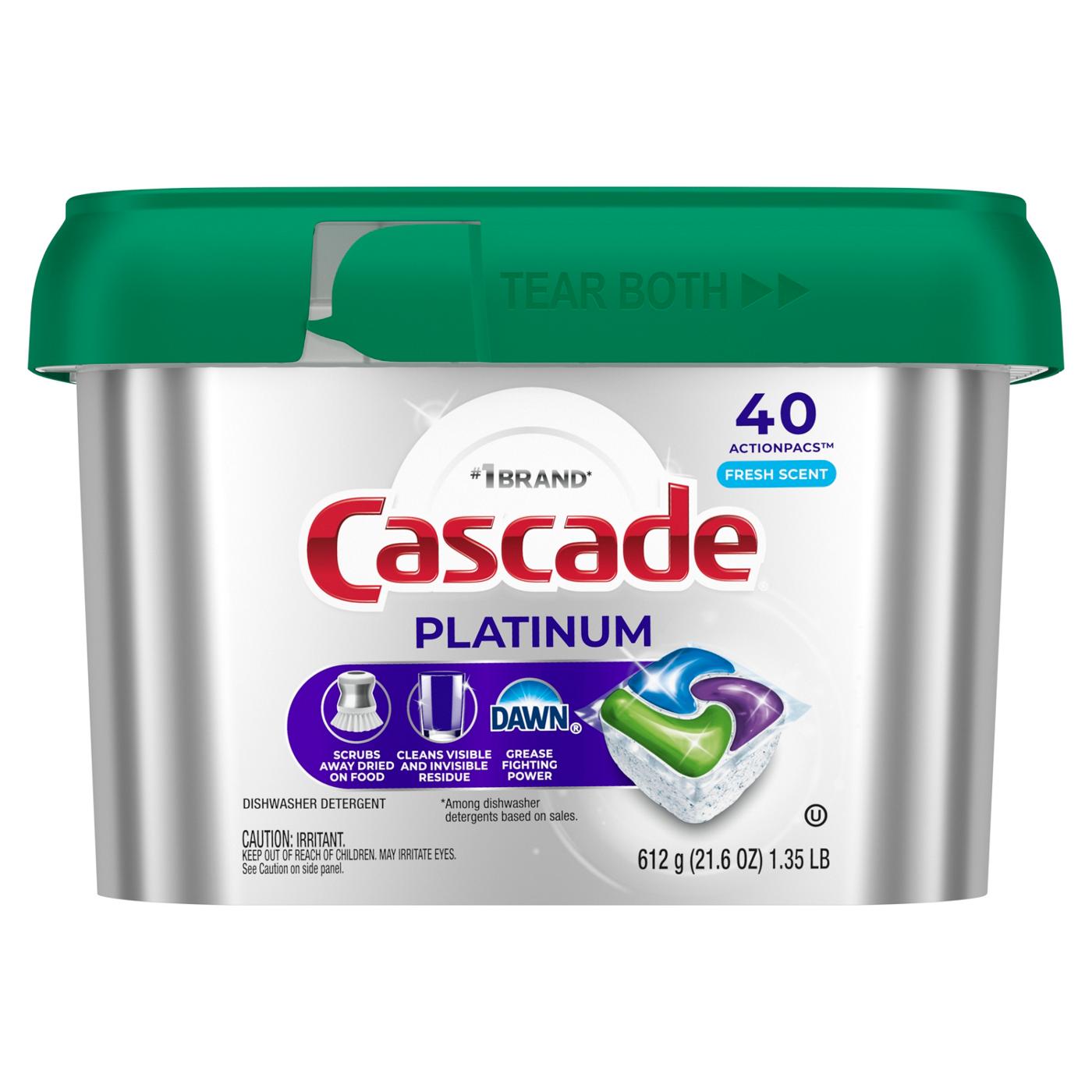 Cascade Platinum Dishwasher Pods - Fresh Scent; image 4 of 6