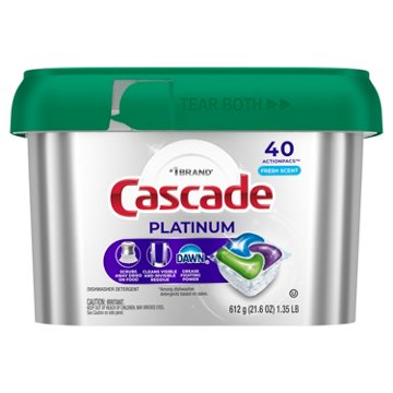 Cascade Platinum Dishwasher Pods - Fresh Scent, 40 ct