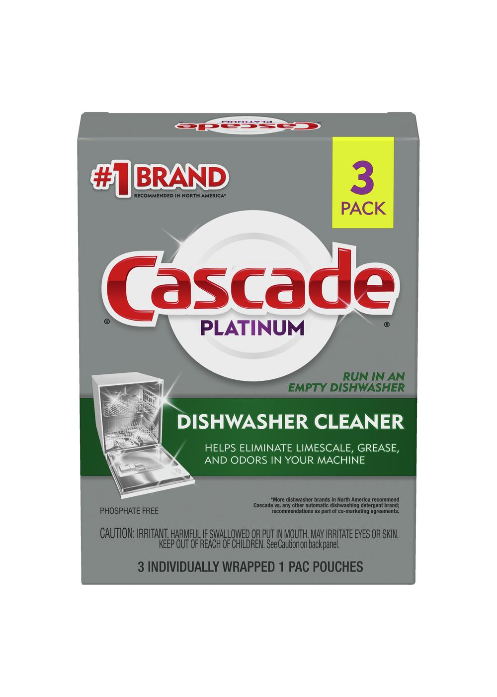 Cascade Dishwasher Cleaner Pouches; image 1 of 10