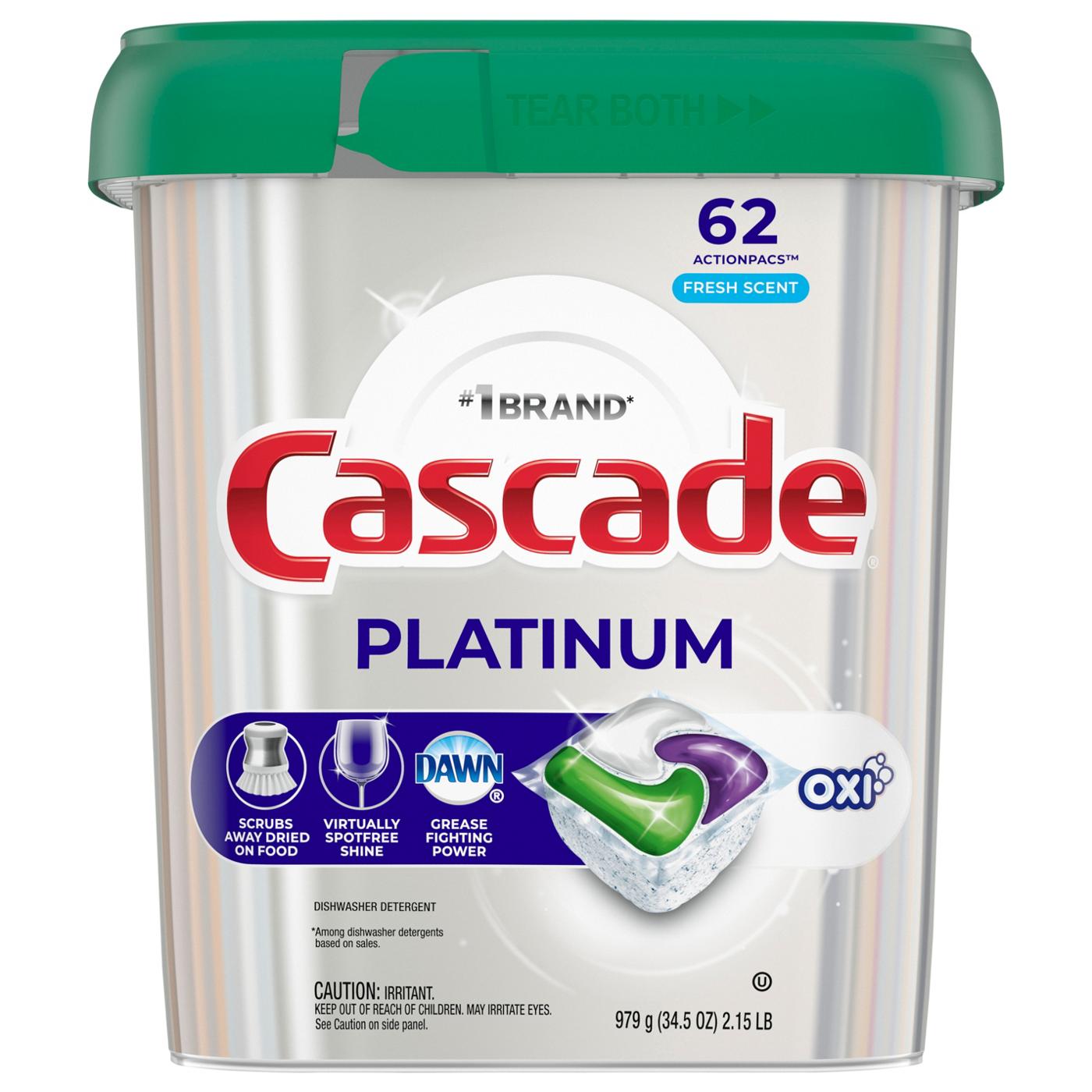 Cascade Dishwasher Detergent, Fresh Scent