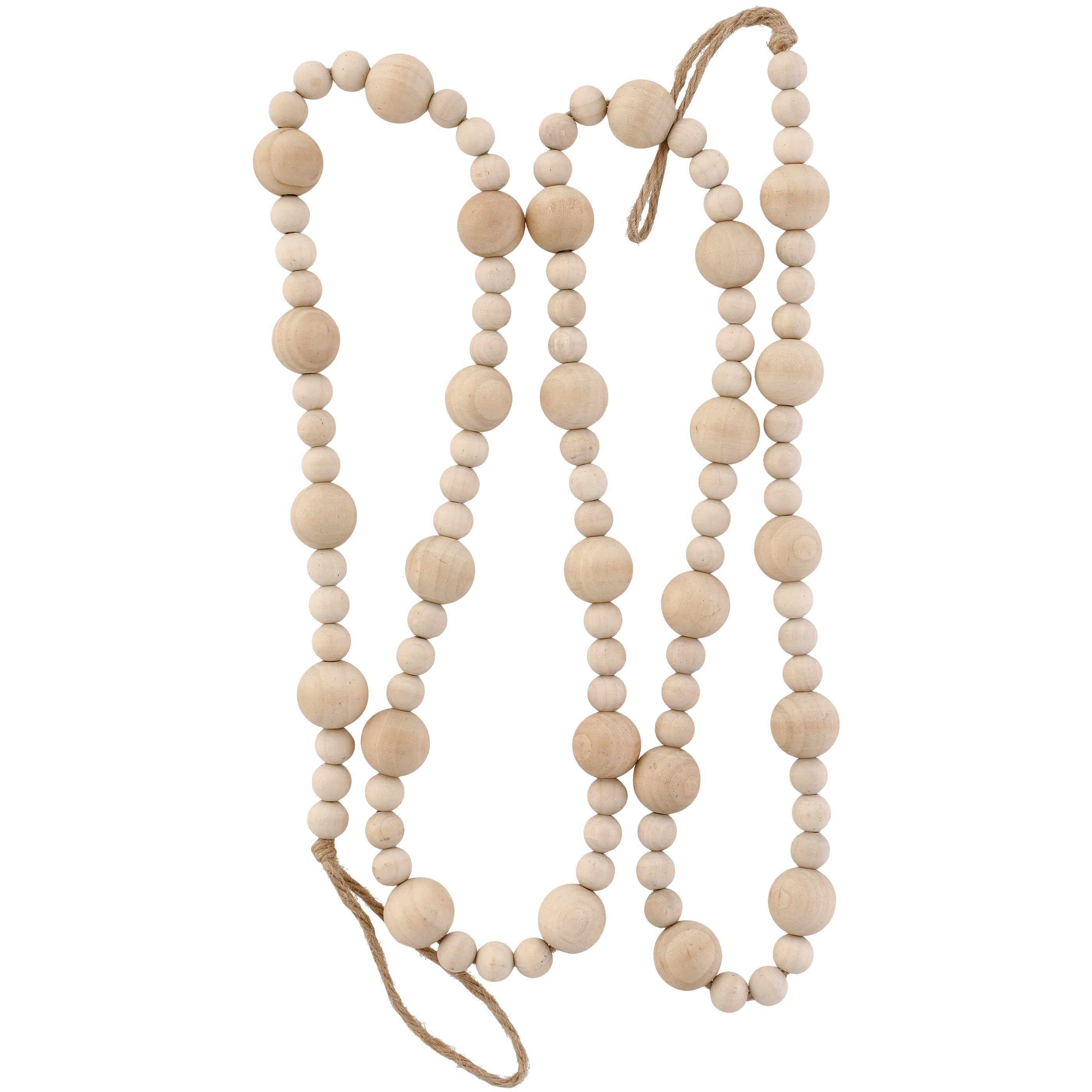 Destination Holiday Beaded Wood Garland - Natural - Shop Seasonal decor ...