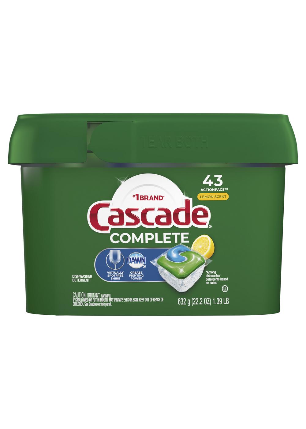 Cascade Complete Lemon Scent Dishwasher Detergent ActionPacs; image 2 of 7