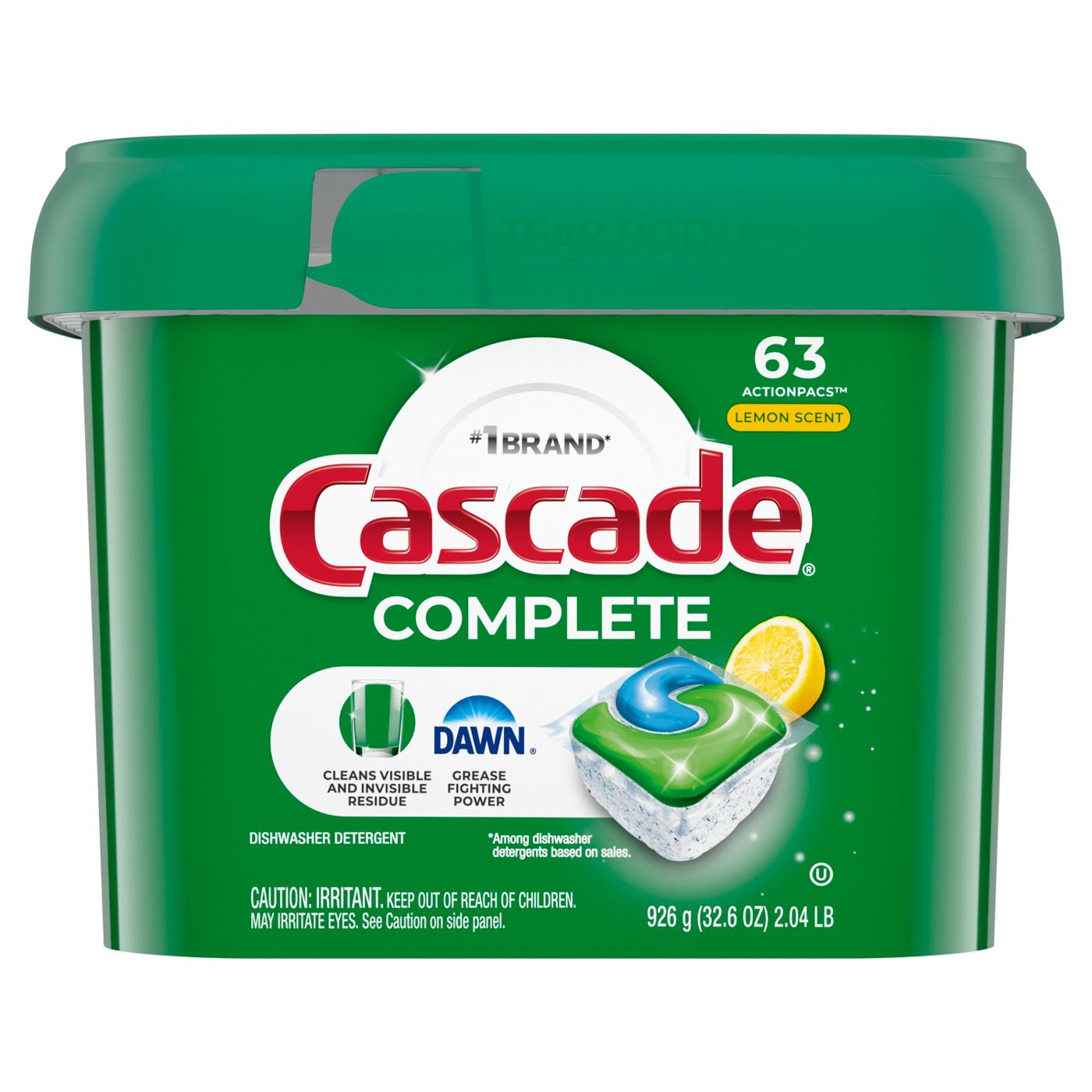 Cascade Complete Lemon Scent Dishwasher Detergent ActionPacs; image 2 of 13