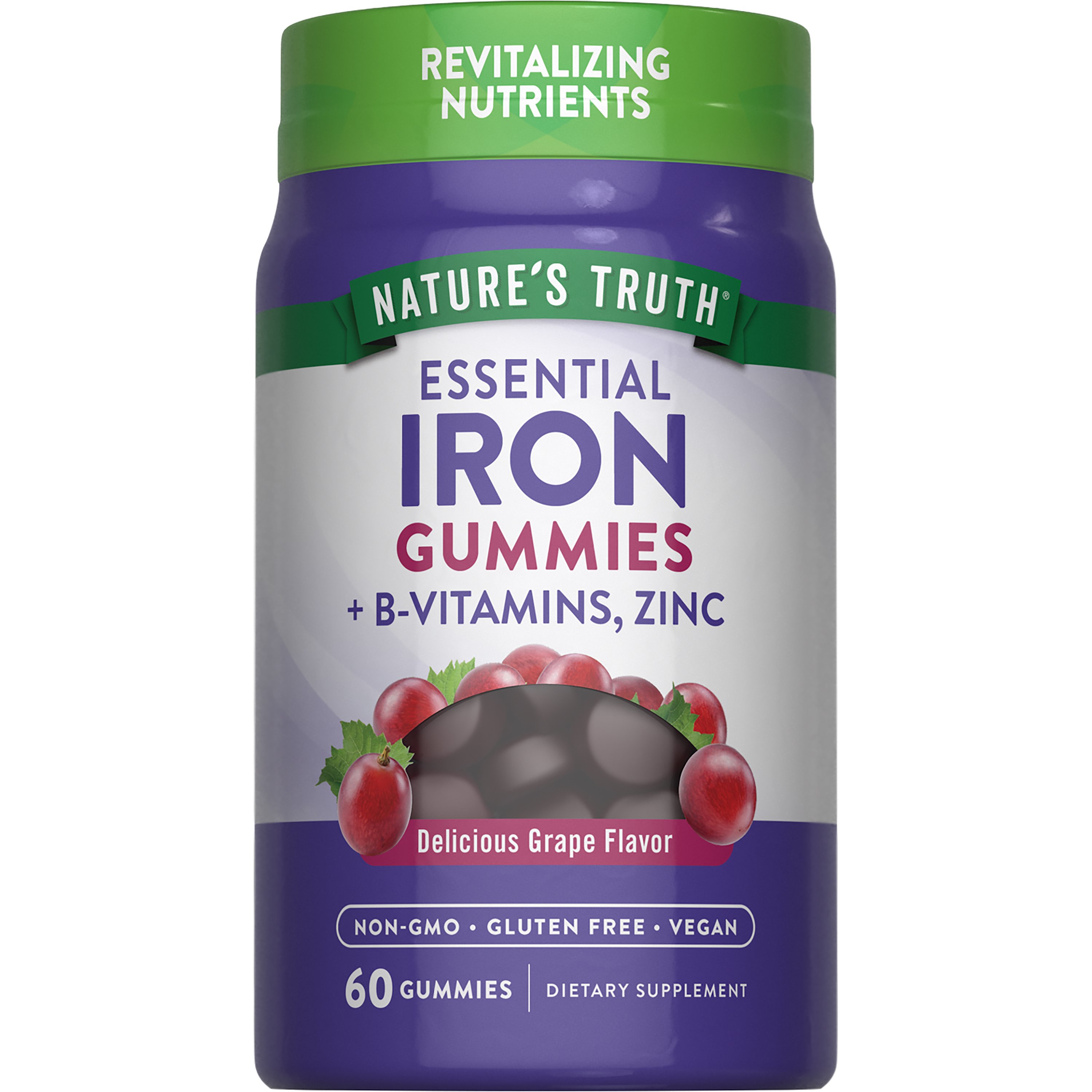 Nature's Truth Essential Iron Gummies - Grape Flavor, 60 ct