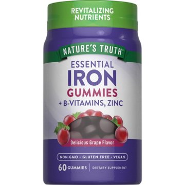 Nature's Truth Essential Iron Gummies - Grape Flavor, 60 ct