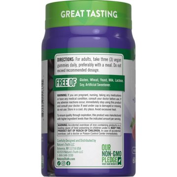 Nature's Truth Essential Iron Gummies - Grape Flavor, 60 ct