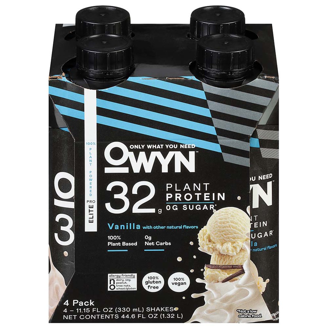 OWYN Pro Elite 32g Plant Protein Shakes 4 pk Bottles - Vanilla, 11.15 oz