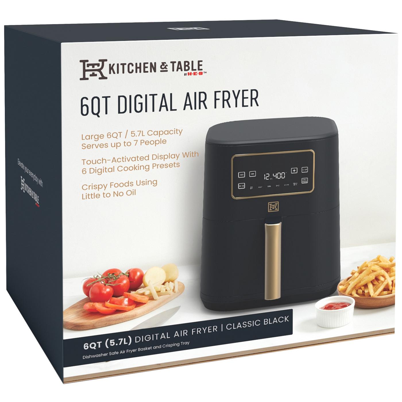 Kitchen & Table by H-E-B Digital Air Fryer - Classic Black; image 2 of 8
