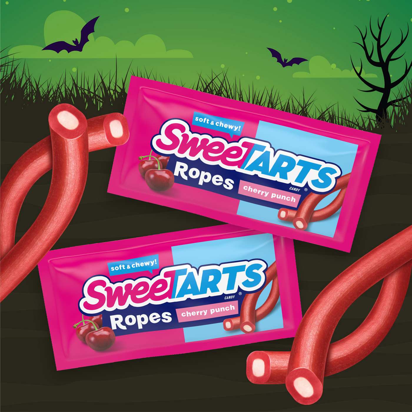 SweeTARTS Cherry Punch Ropes Halloween Candy; image 2 of 4