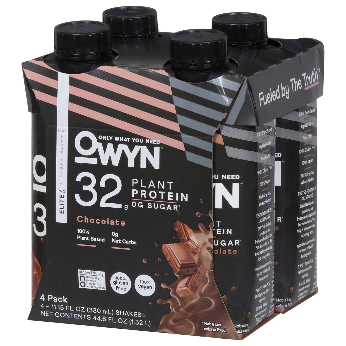 OWYN Pro Elite 32g Plant Protein Shakes 4 pk Bottles - Chocolate; image 3 of 3