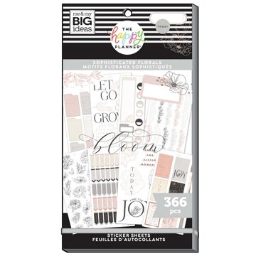The Happy Planner Me & My Big Ideas Sophisticated Florals Value Pack Stickers, 366 ct