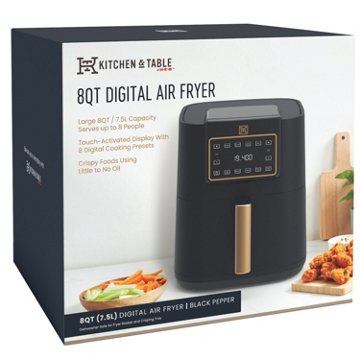 Kitchen & Table by H-E-B Digital Air Fryer - Classic Black, 8 qt