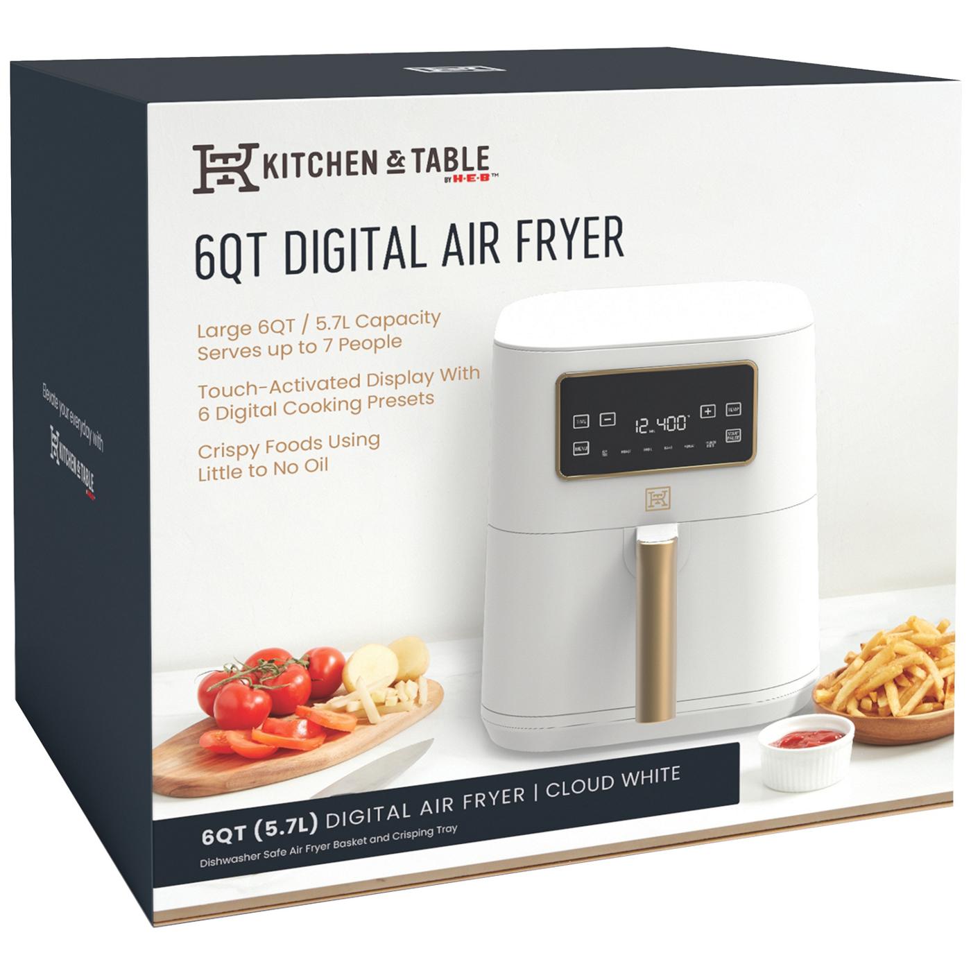 Kitchen & Table by H-E-B Digital Air Fryer - Cloud White; image 3 of 6