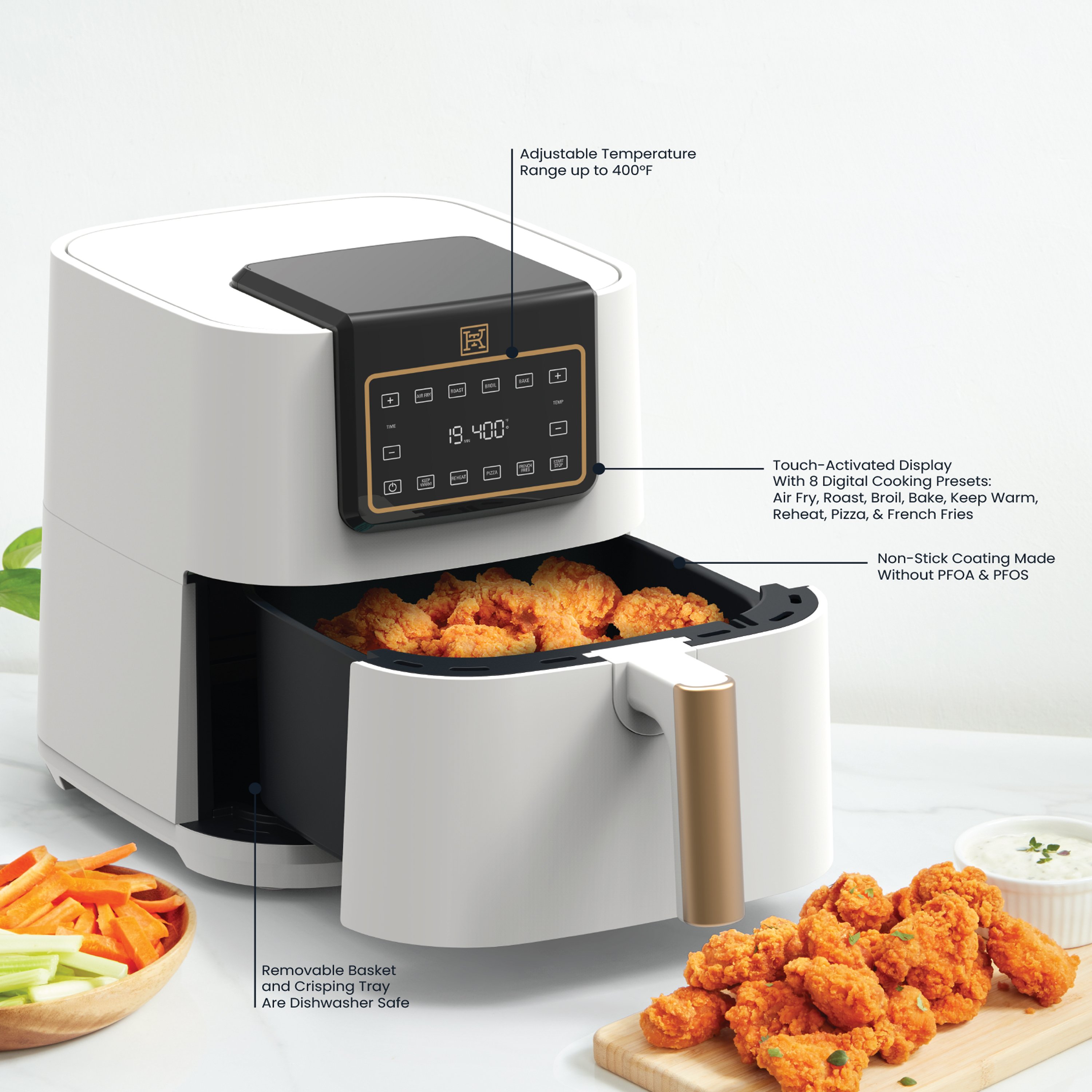 our goods Air Fryer - Pebble Gray - Shop Cookers & Roasters at H-E-B