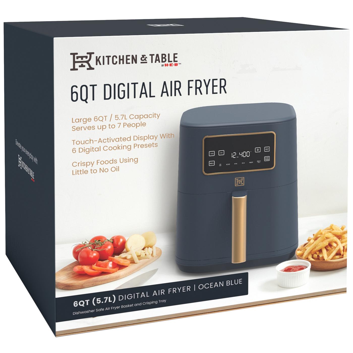 Kitchen & Table by HEB Digital Air Fryer Ocean Blue Shop Cookers