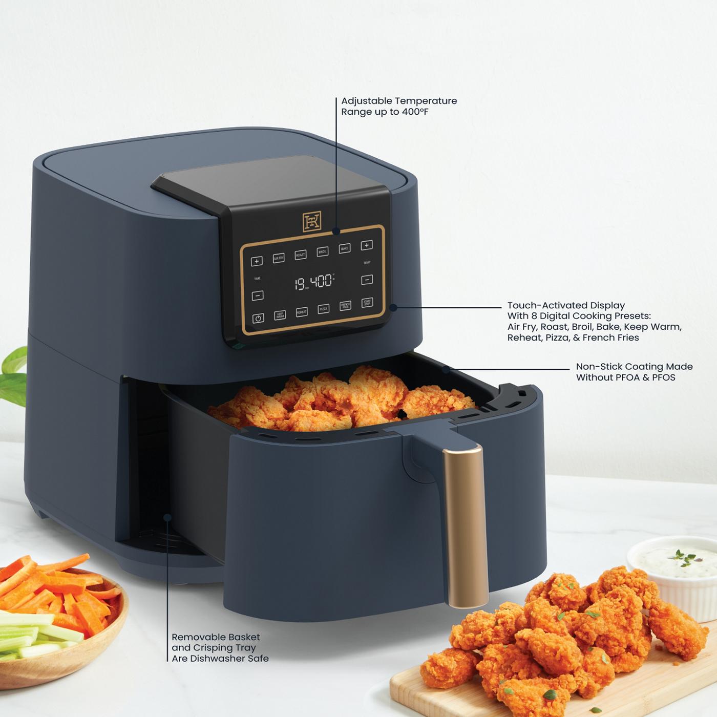 Kitchen & Table by H-E-B Digital Air Fryer - Ocean Blue; image 7 of 8