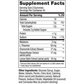 OLLY Sleep Gummy Supplement, 3mg Melatonin, L-Theanine, Chamomile, Blackberry Zen Flavor, 90 Ct