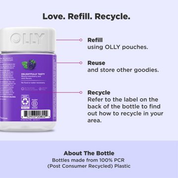 OLLY Sleep Gummy Supplement, 3mg Melatonin, L-Theanine, Chamomile, Blackberry Zen Flavor, 90 Ct