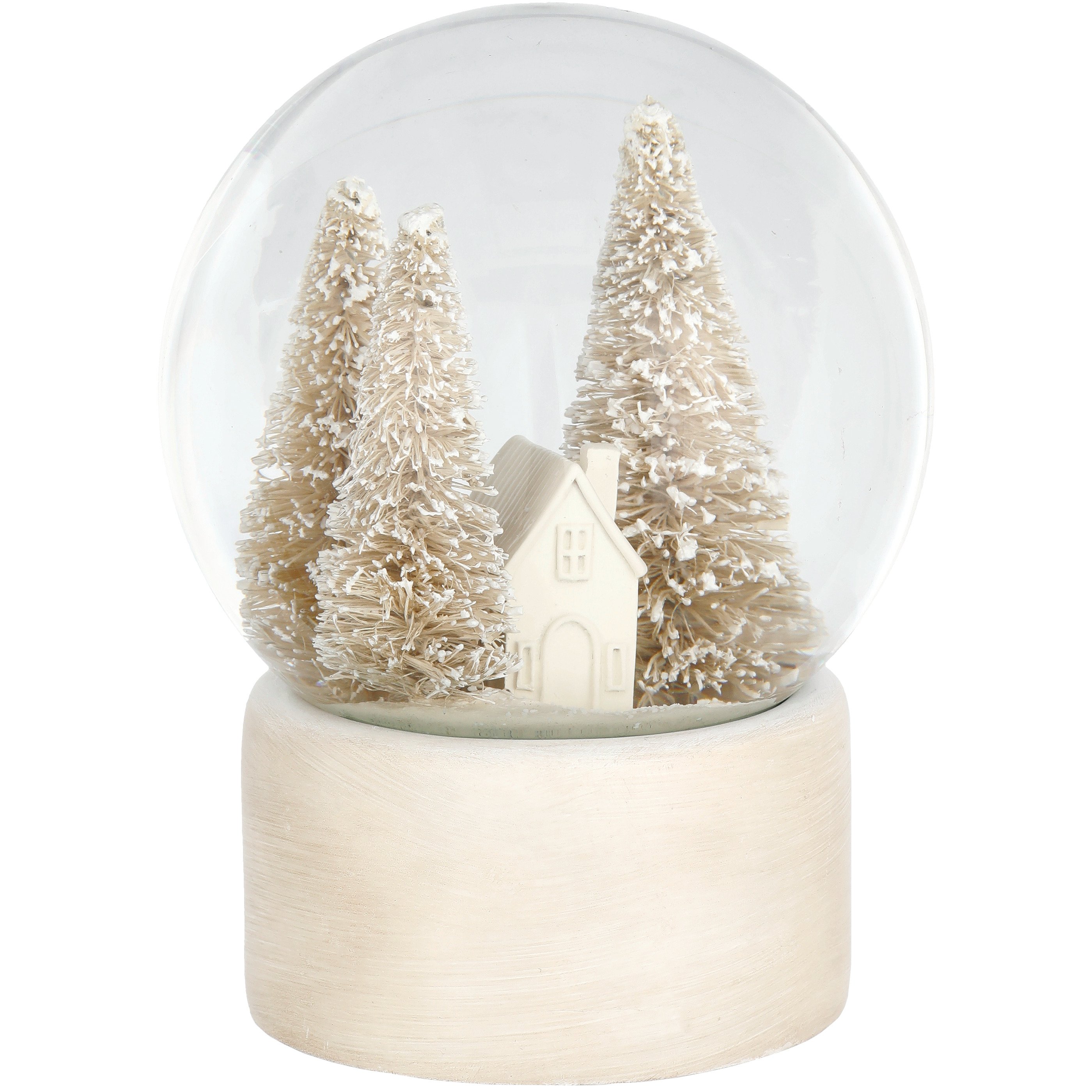 Destination Holiday White Trees Wooden Snow Globe Shop Seasonal Decor