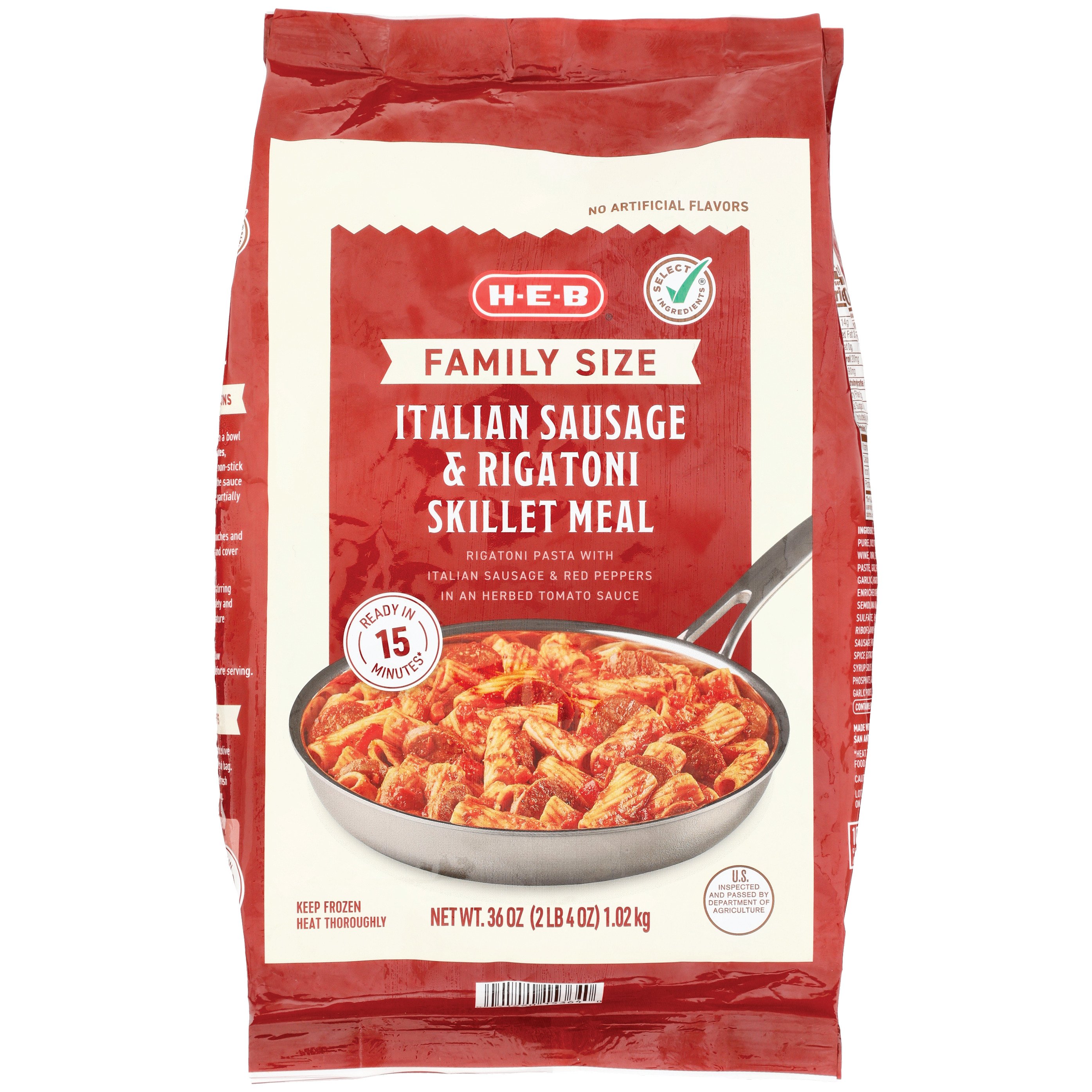 H-E-B Italian Sausage & Rigatoni Frozen Skillet Meal - Family-Size ...