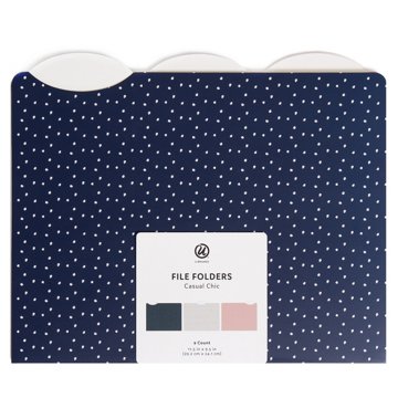 U Brands Assorted File Folders - Casual Chic, 9 pk, 11.5" x 9.5"