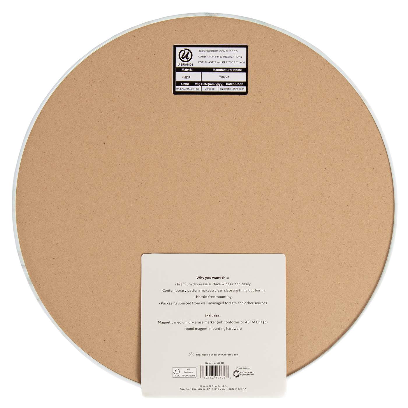 U Brands Round Dry Erase Board Marble Shop Bulletin & DryErase Boards at HEB