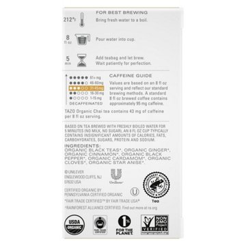 Tazo Regenerative Organic Chai Black Tea Bags