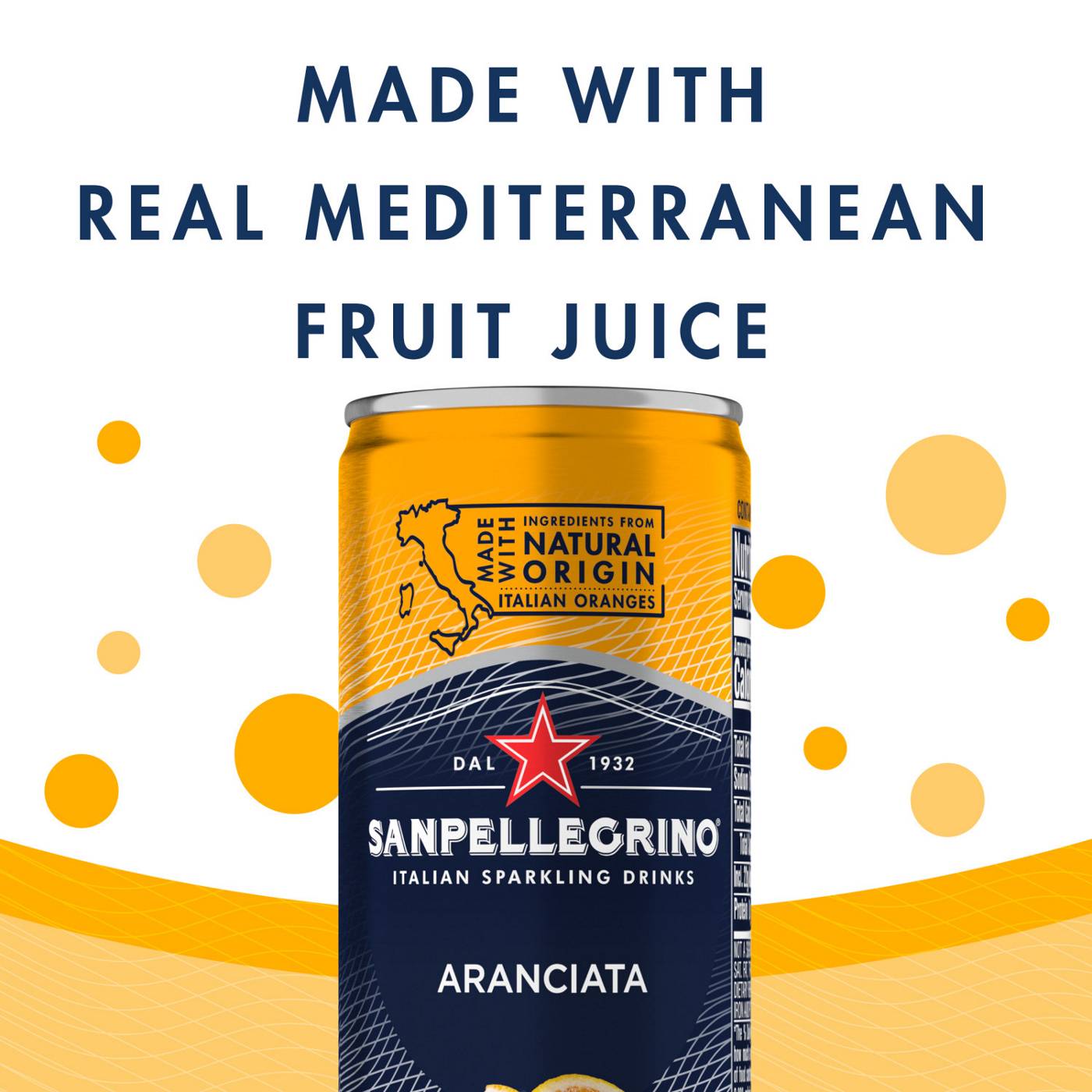 San Pellegrino Aranciata Orange Italian Sparkling Drink 11.15 oz Cans; image 7 of 7