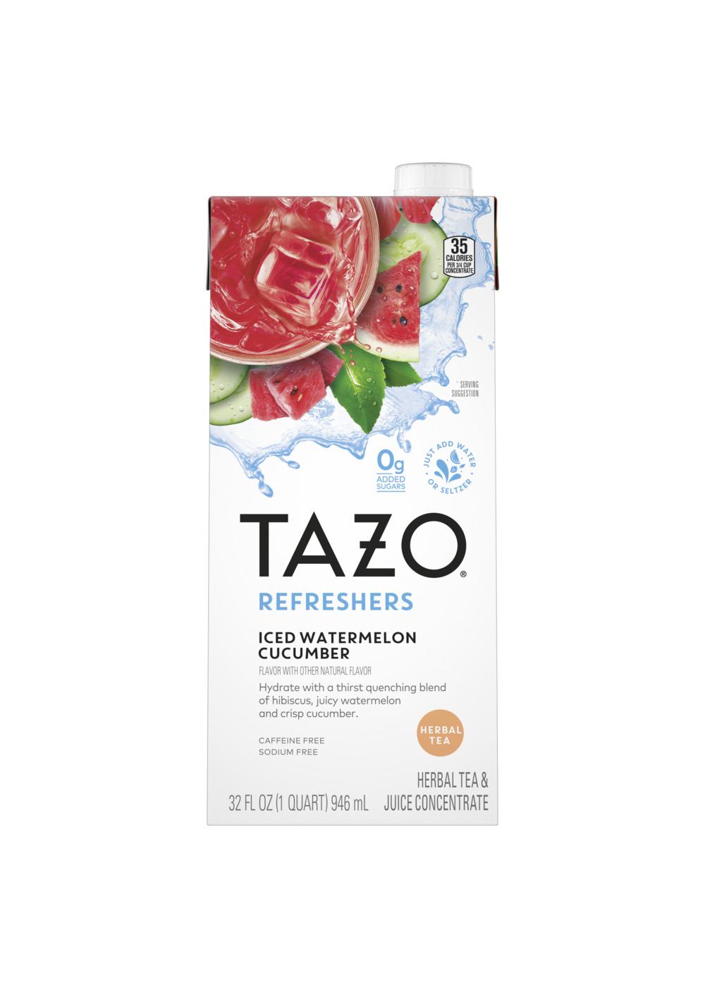 Tazo Refreshers Iced Watermelon Cucumber Herbal Tea Concentrate; image 1 of 5